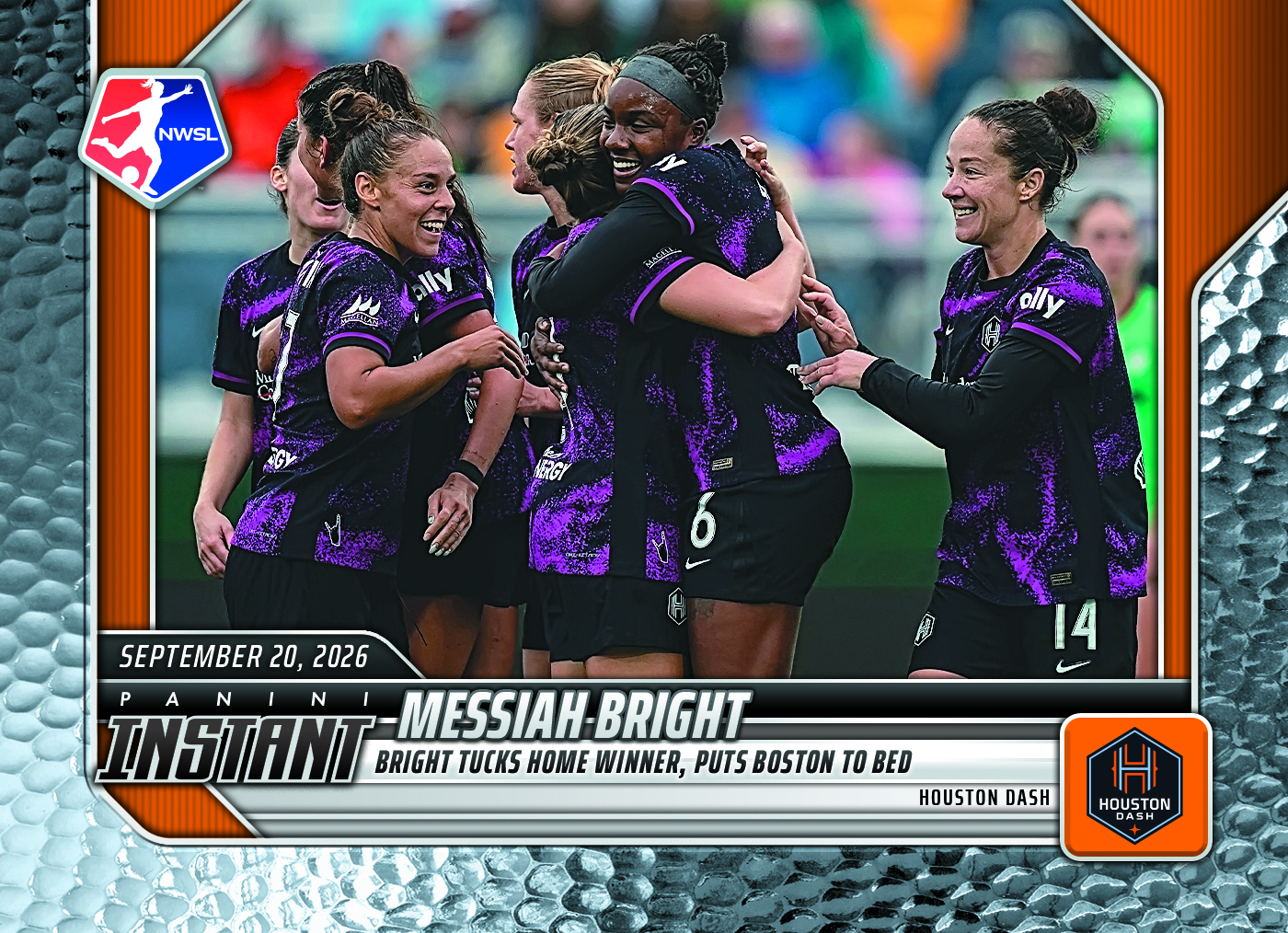 Detailed Image of Messiah Bright - 2026 Panini Instant NWSL #180 - Metallic /5