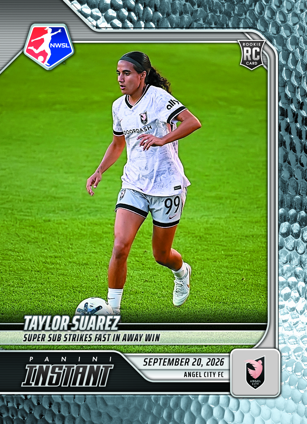 Detailed Image of Taylor Suarez - 2026 Panini Instant NWSL #183 - Metallic /5