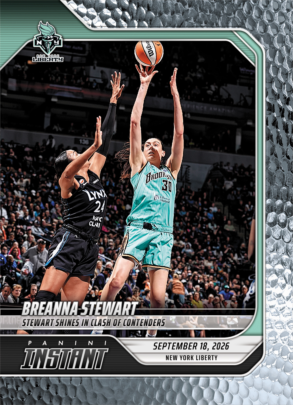 Product image 1 for - Breanna Stewart - 2026 Panini Instant WNBA #357 - Metallic /5