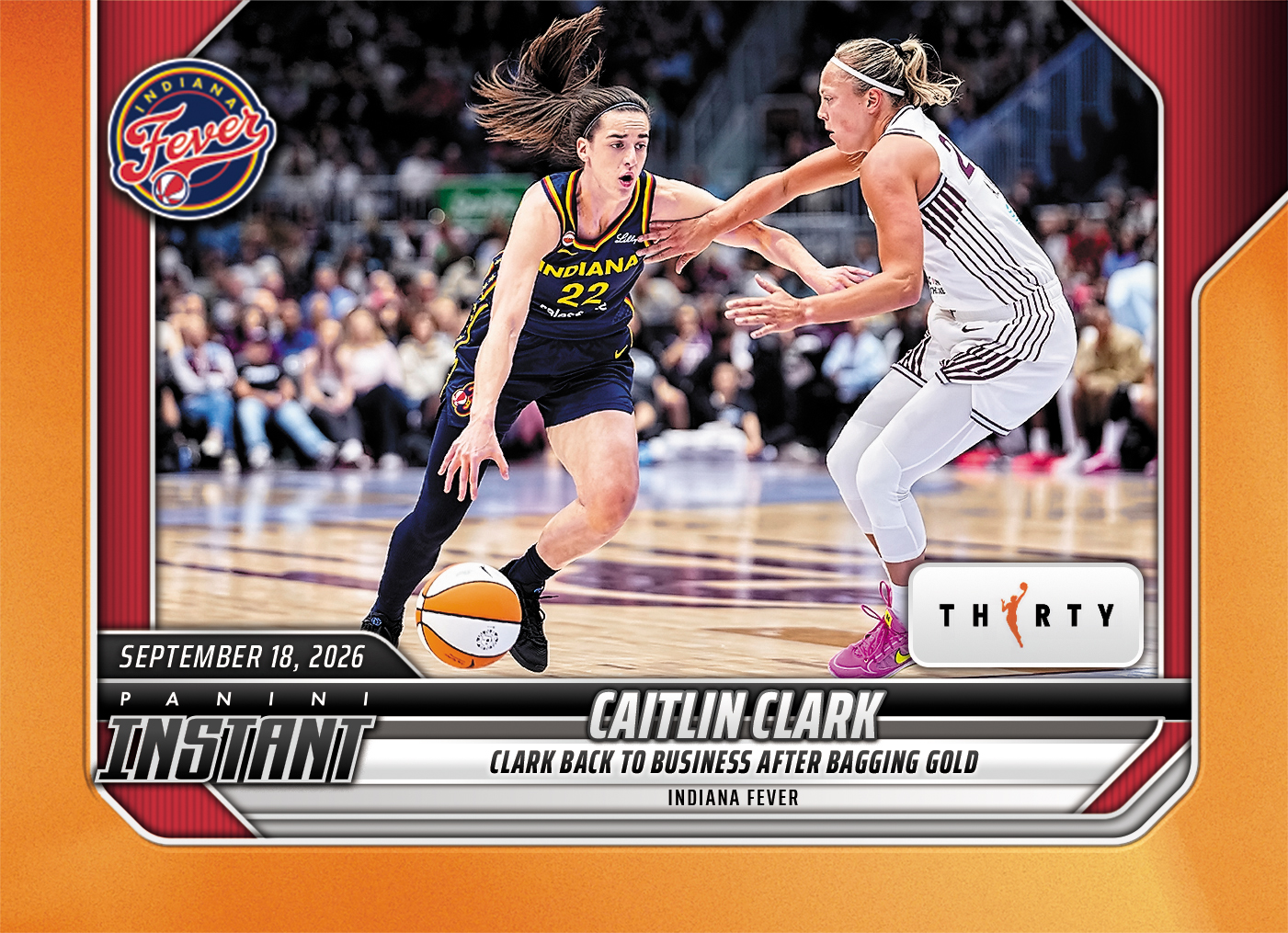 Detailed Image of Caitlin Clark - 2026 Panini Instant WNBA #358 - 30th Anniversary /30
