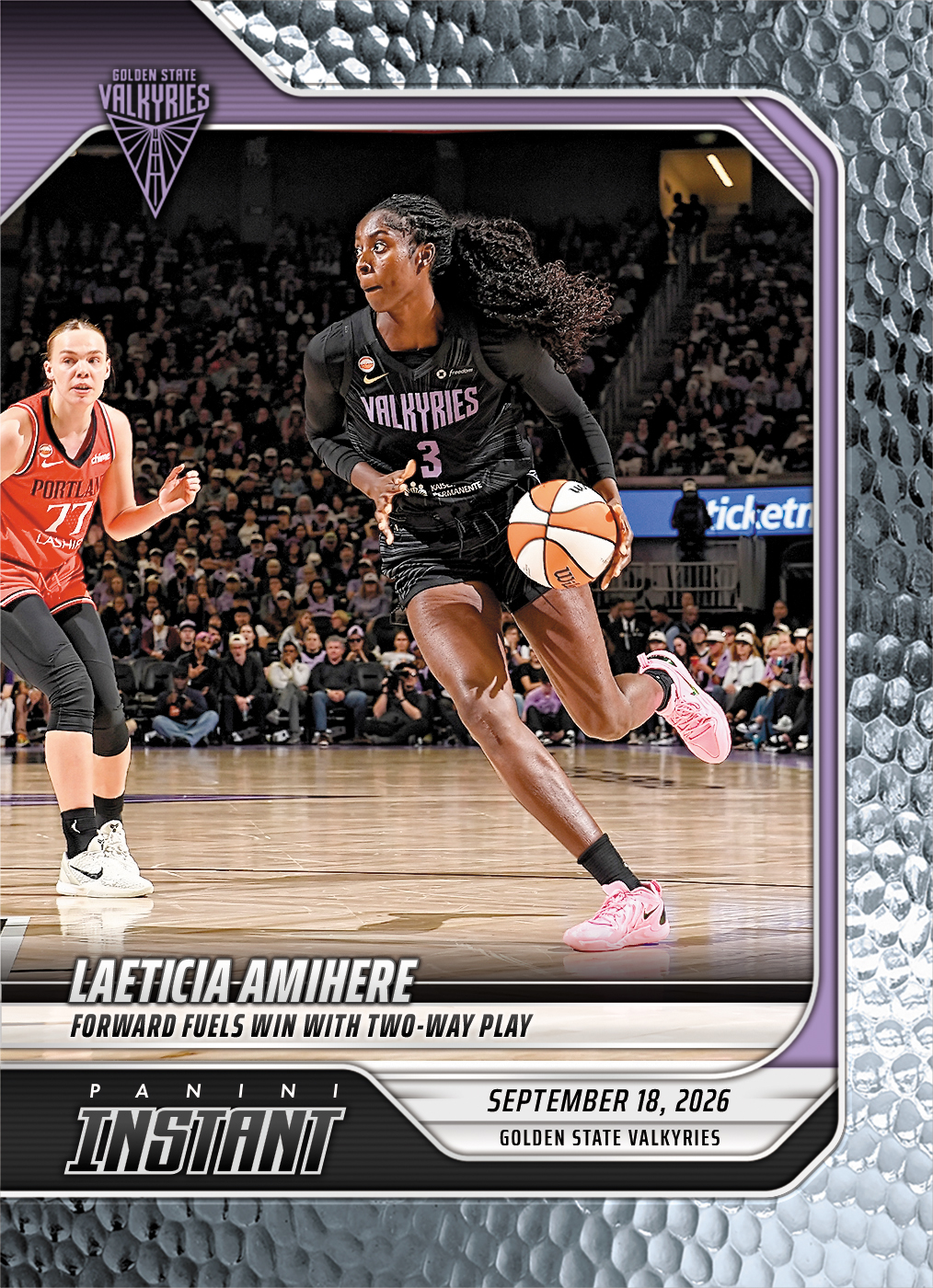 Detailed Image of Laeticia Amihere - 2026 Panini Instant WNBA #359 - Metallic /5