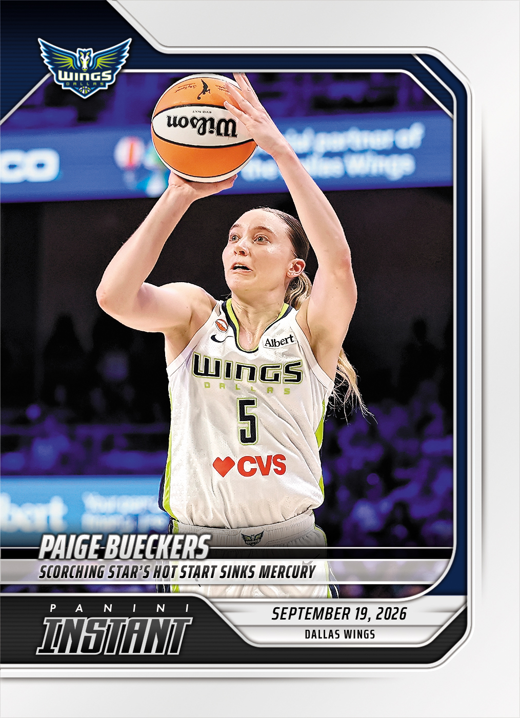 Detailed Image of Paige Bueckers - 2026 Panini Instant WNBA #360 - Base Card 25-pack