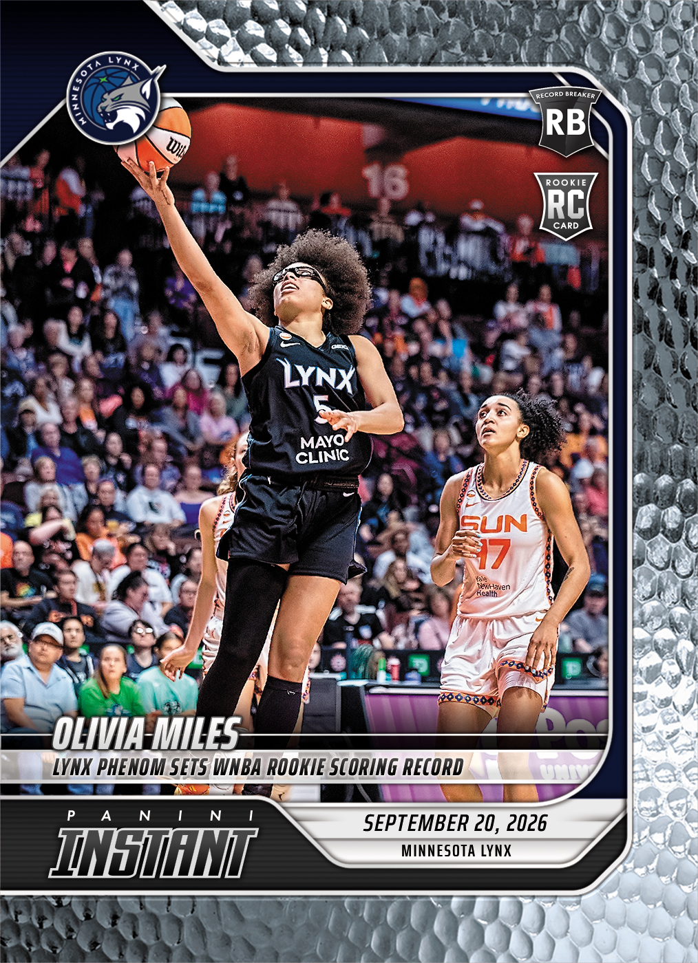 Detailed Image of Olivia Miles - 2026 Panini Instant WNBA #362 - Metallic /5