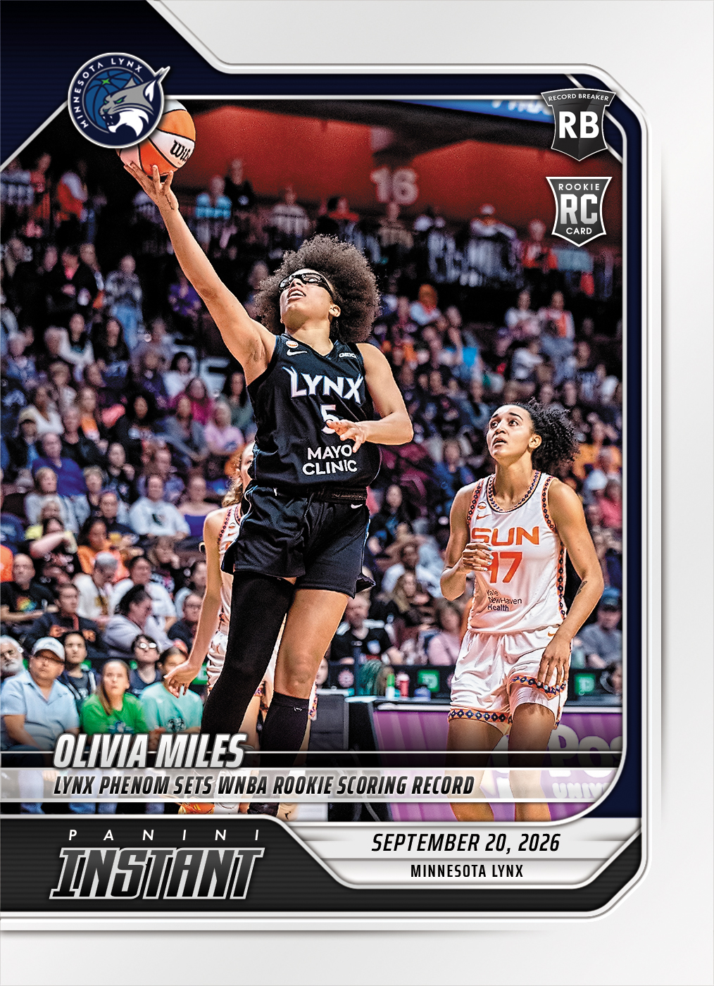 Detailed Image of Olivia Miles - 2026 Panini Instant WNBA #362 - Base Card 10-pack