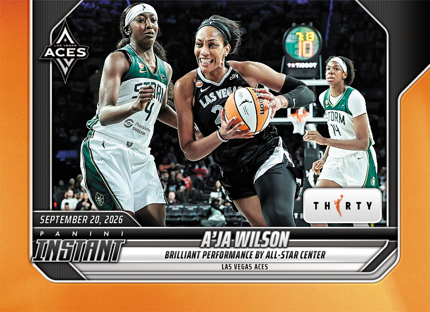 Detailed Image of A'ja Wilson - 2026 Panini Instant WNBA #363 - 30th Anniversary /30