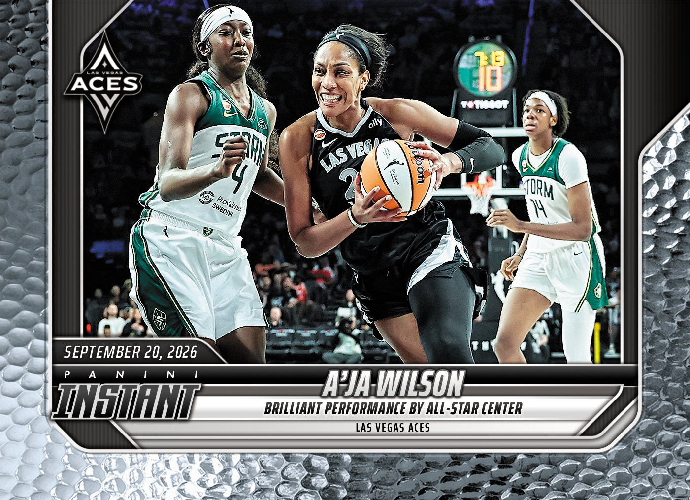 Product image 1 for - A'ja Wilson - 2026 Panini Instant WNBA #363 - Metallic /5