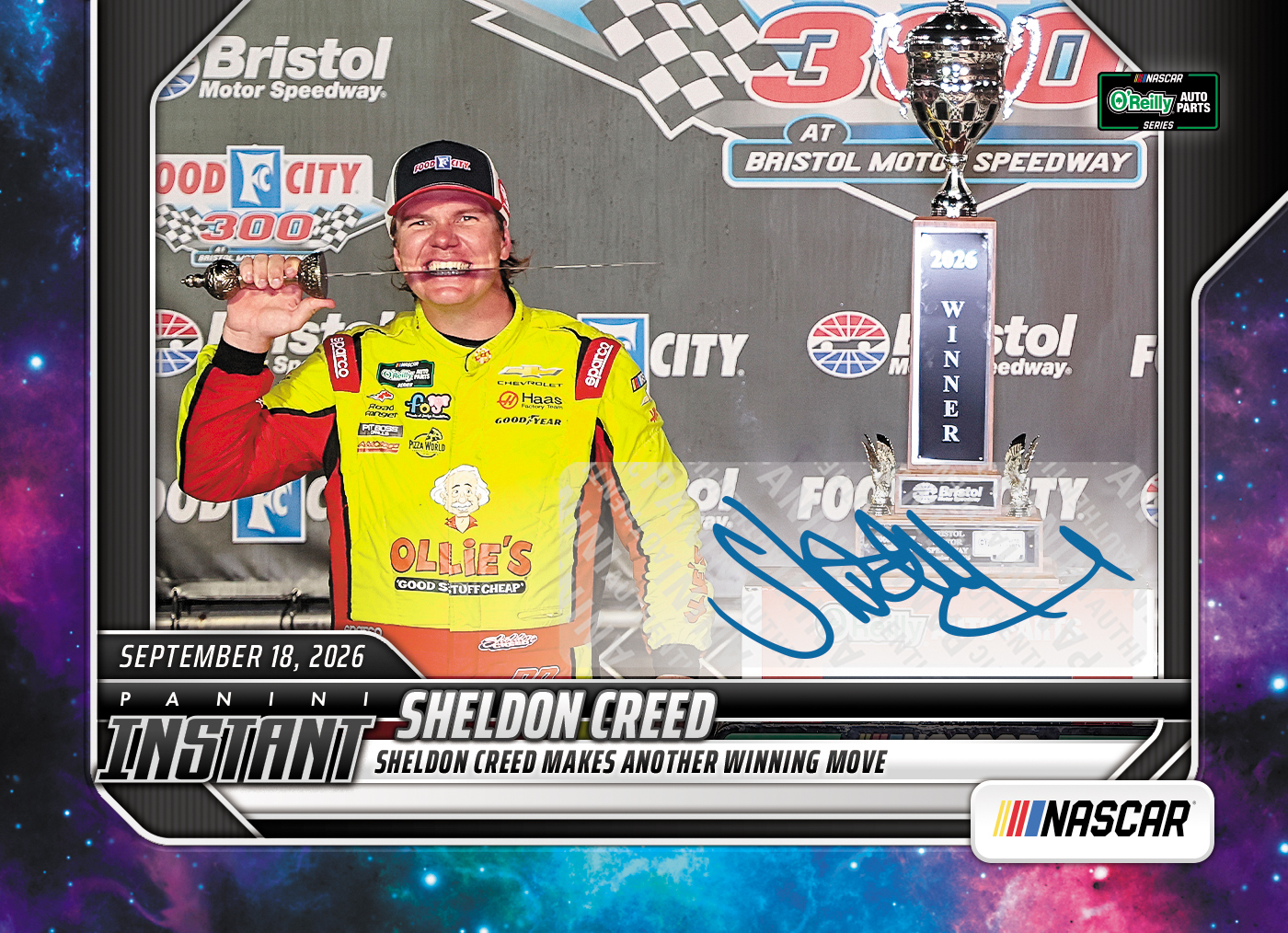 Product image 1 for - Sheldon Creed - 2026 Panini Instant NASCAR #83 - Galaxy 1/1 Auto