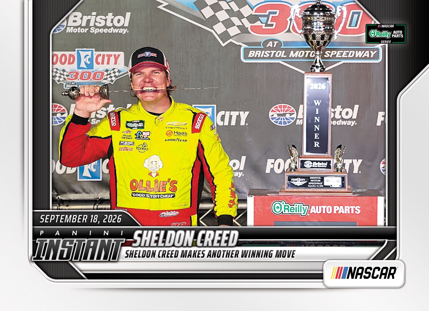Detailed Image of Sheldon Creed - 2026 Panini Instant NASCAR #83 - Base Card 25-pack
