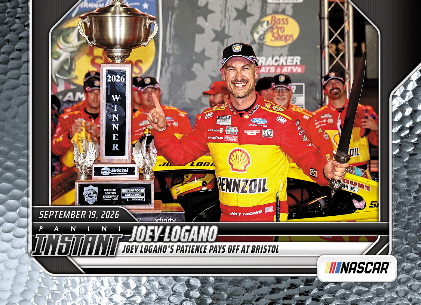 Detailed Image of Joey Logano - 2026 Panini Instant NASCAR #84 - Metallic /5
