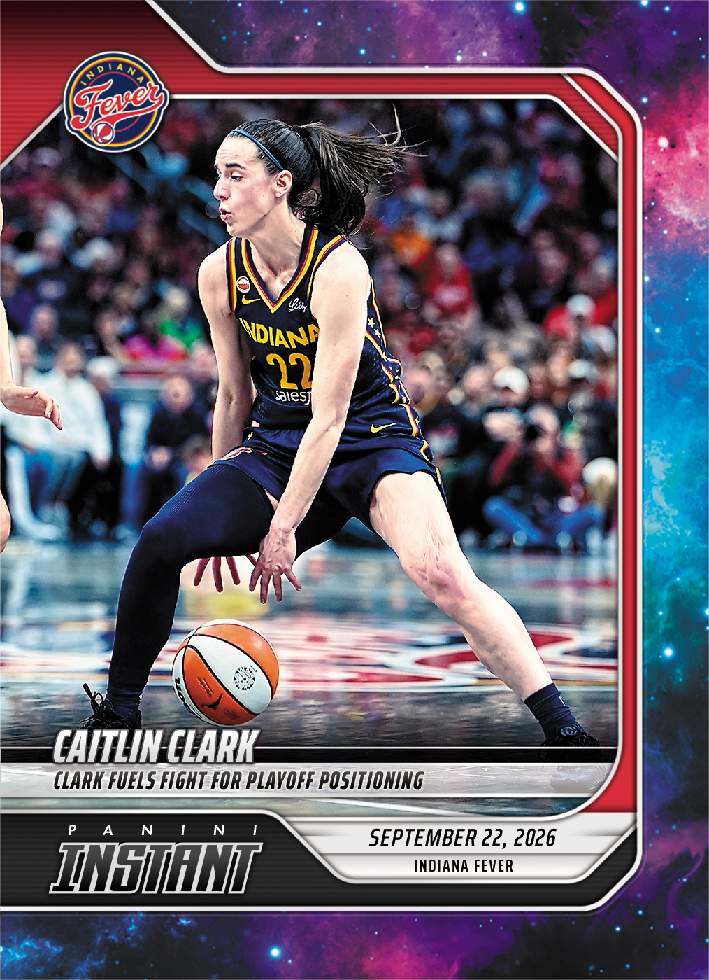 Detailed Image of Caitlin Clark - 2026 Panini Instant WNBA #365 - Galaxy 1/1