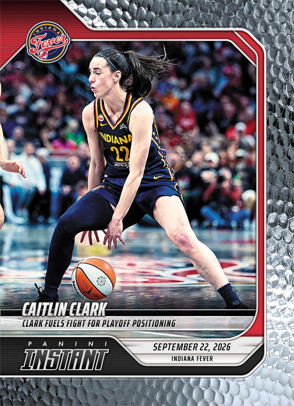 Detailed Image of Caitlin Clark - 2026 Panini Instant WNBA #365 - Metallic /5