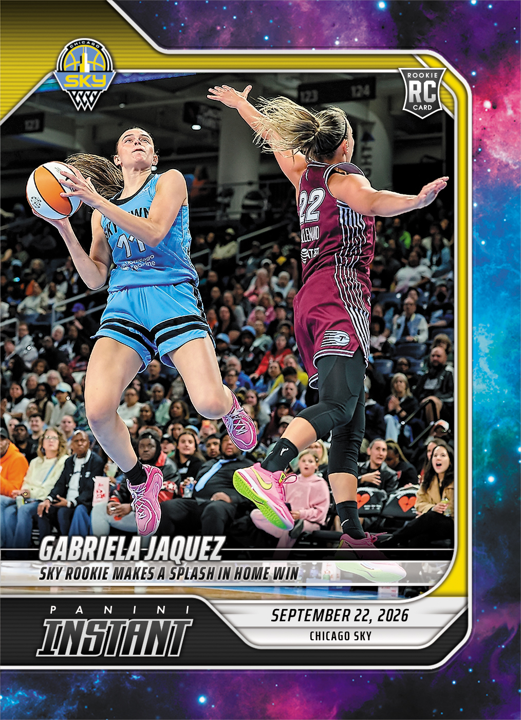 Detailed Image of Gabriela Jaquez - 2026 Panini Instant WNBA #367 - Galaxy 1/1