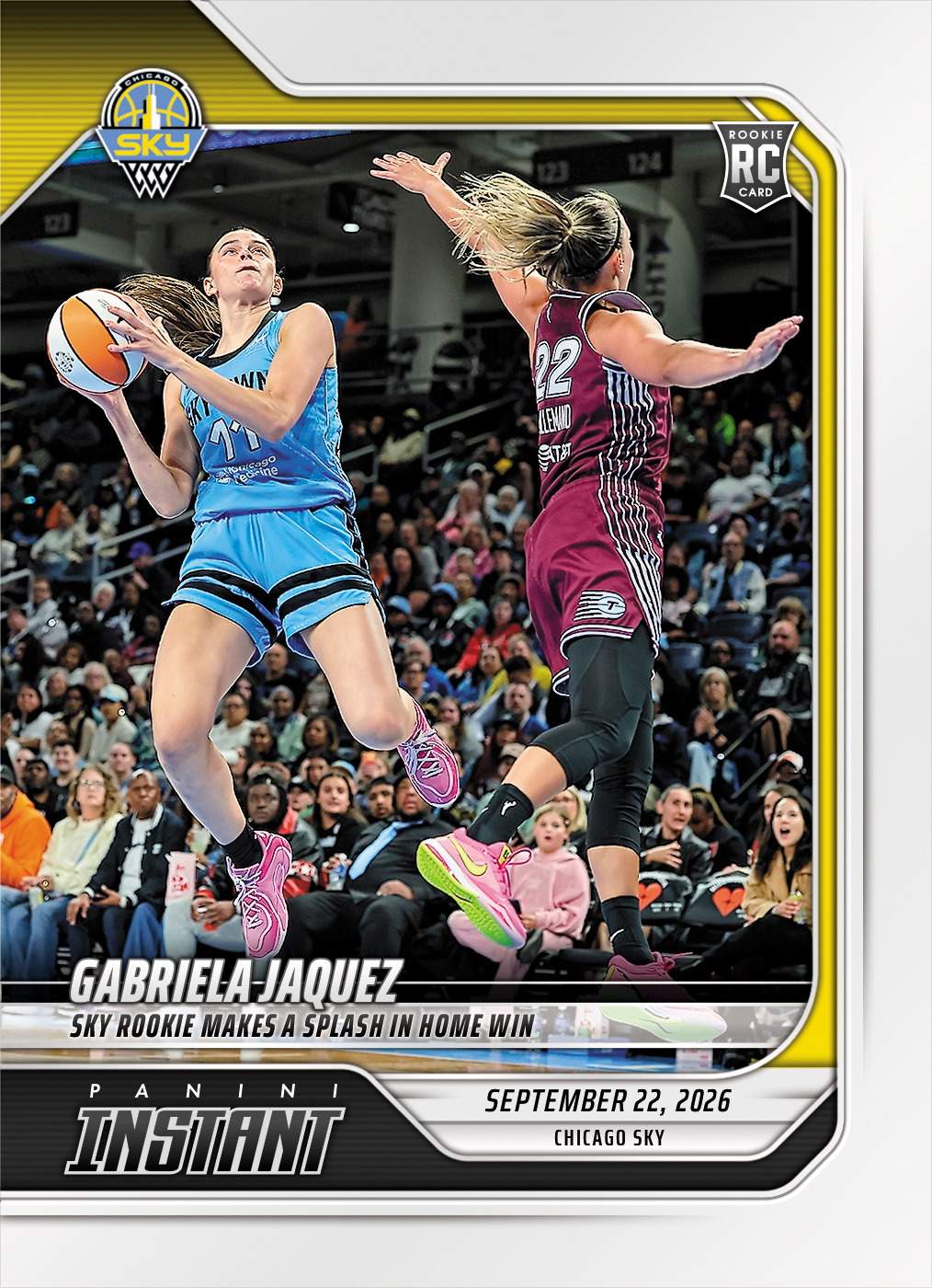 Detailed Image of Gabriela Jaquez - 2026 Panini Instant WNBA #367 - Base Card 25-pack