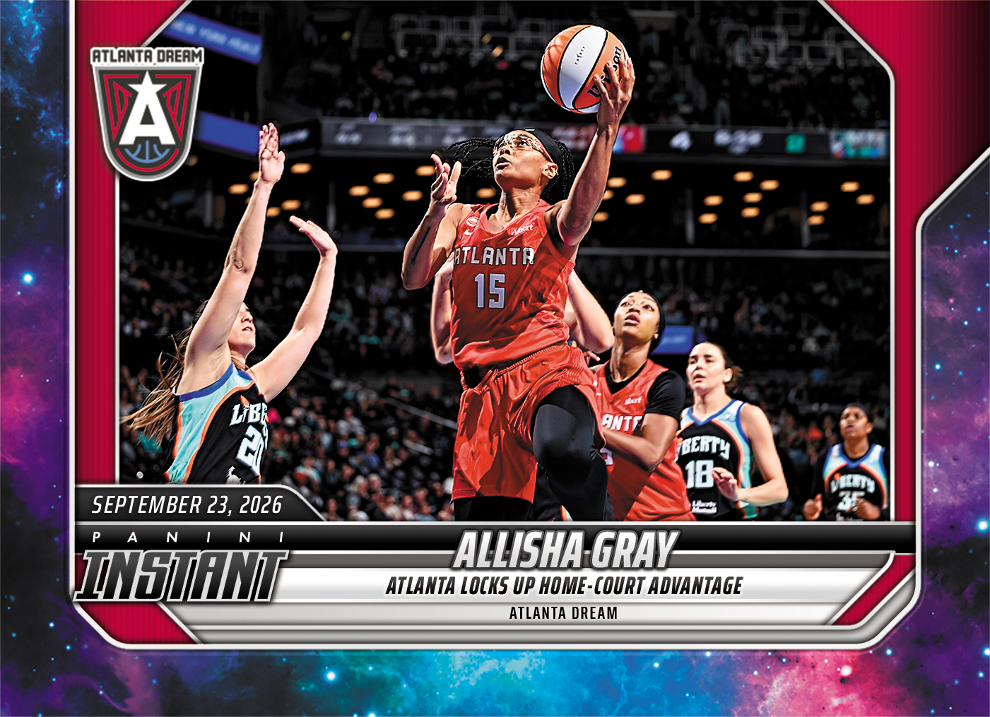 Detailed Image of Allisha Gray - 2026 Panini Instant WNBA #368 - Galaxy 1/1