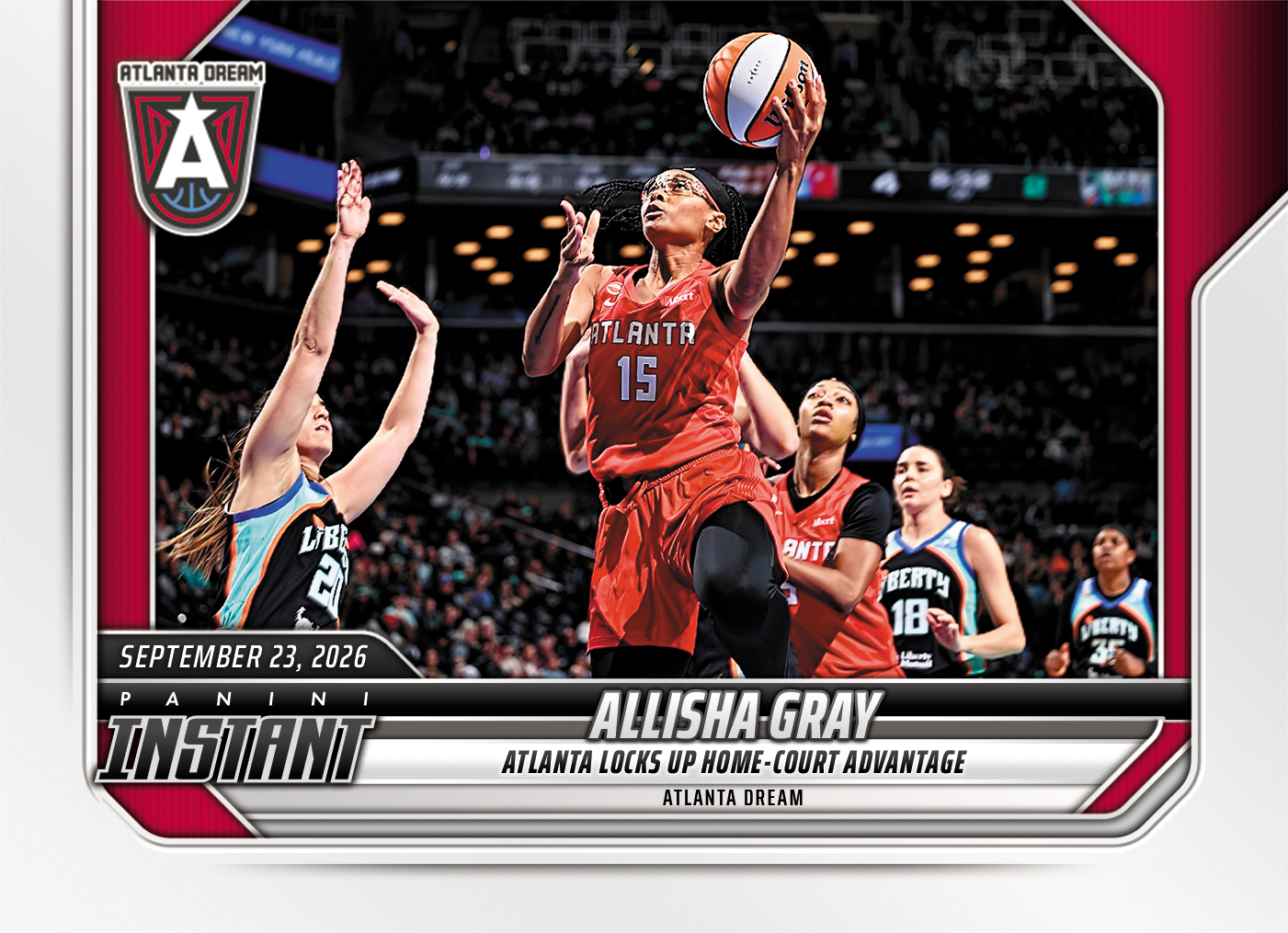 Detailed Image of Allisha Gray - 2026 Panini Instant WNBA #368 - Base Card 10-pack