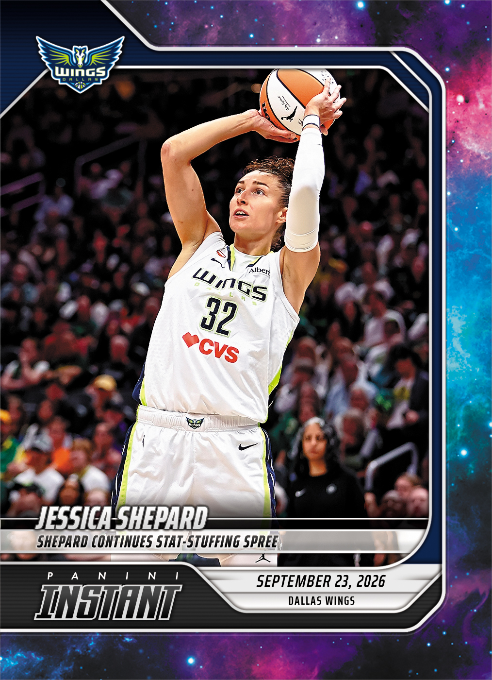 Detailed Image of Jessica Shepard - 2026 Panini Instant WNBA #369 - Galaxy 1/1