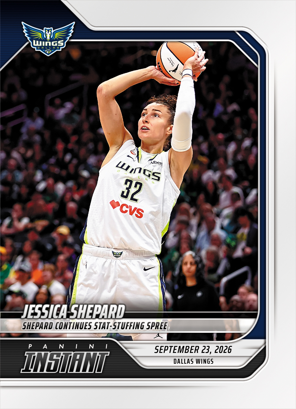 Detailed Image of Jessica Shepard - 2026 Panini Instant WNBA #369 - Base Card 25-pack