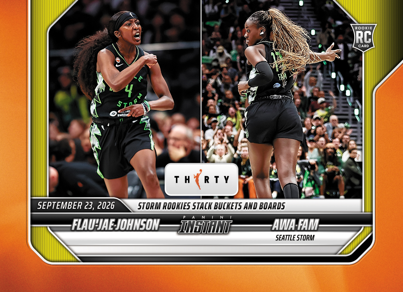 Detailed Image of Flau'jae Johnson/Awa Fam - 2026 Panini Instant WNBA #370 - 30th Anniversary /30