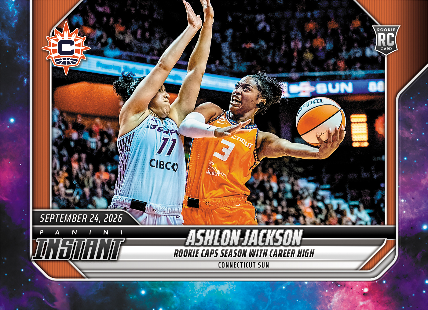 Detailed Image of Ashlon Jackson - 2026 Panini Instant WNBA #372 - Galaxy 1/1