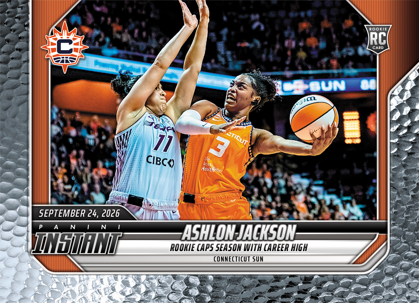 Detailed Image of Ashlon Jackson - 2026 Panini Instant WNBA #372 - Metallic /5