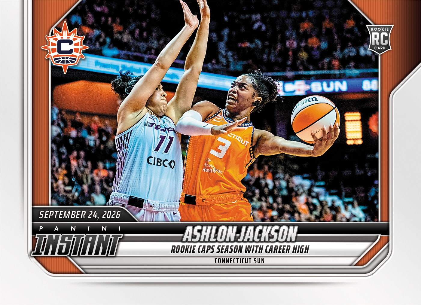 Detailed Image of Ashlon Jackson - 2026 Panini Instant WNBA #372 - Base Card