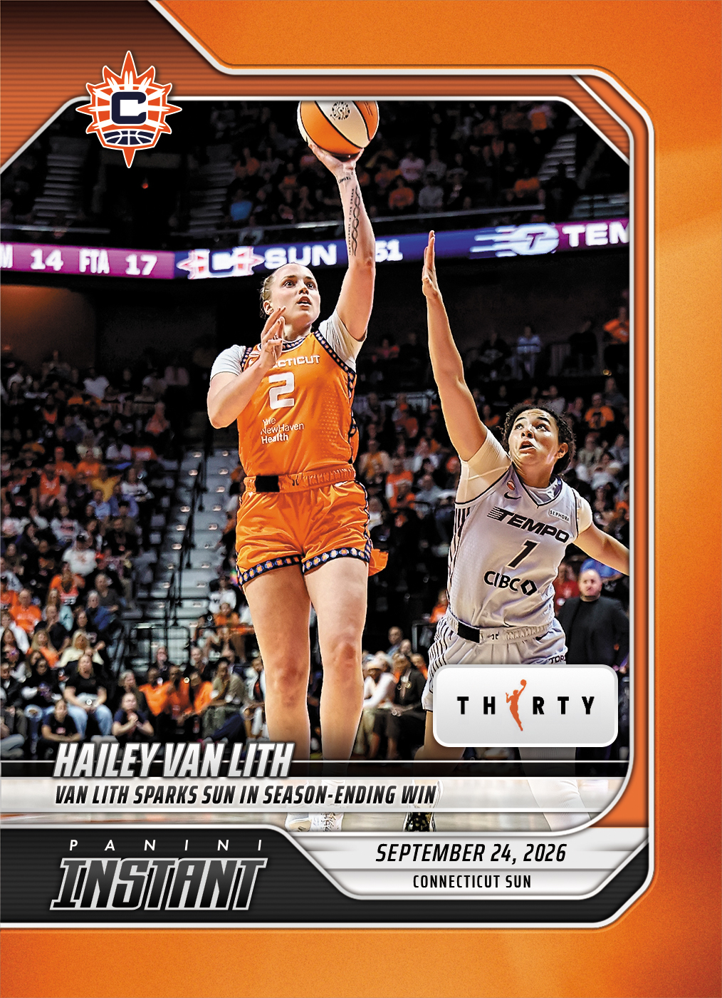 Detailed Image of Hailey Van Lith - 2026 Panini Instant WNBA #373 - 30th Anniversary /30