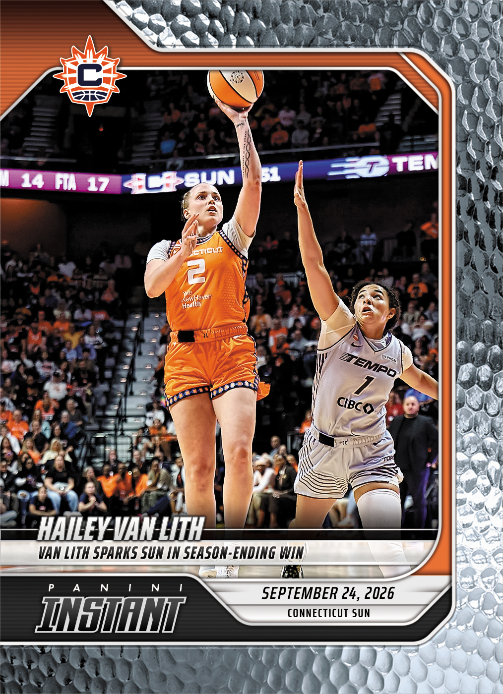 Detailed Image of Hailey Van Lith - 2026 Panini Instant WNBA #373 - Metallic /5