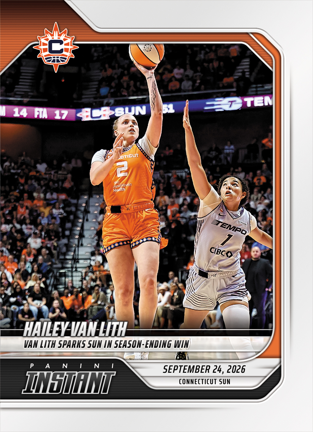 Detailed Image of Hailey Van Lith - 2026 Panini Instant WNBA #373 - Base Card