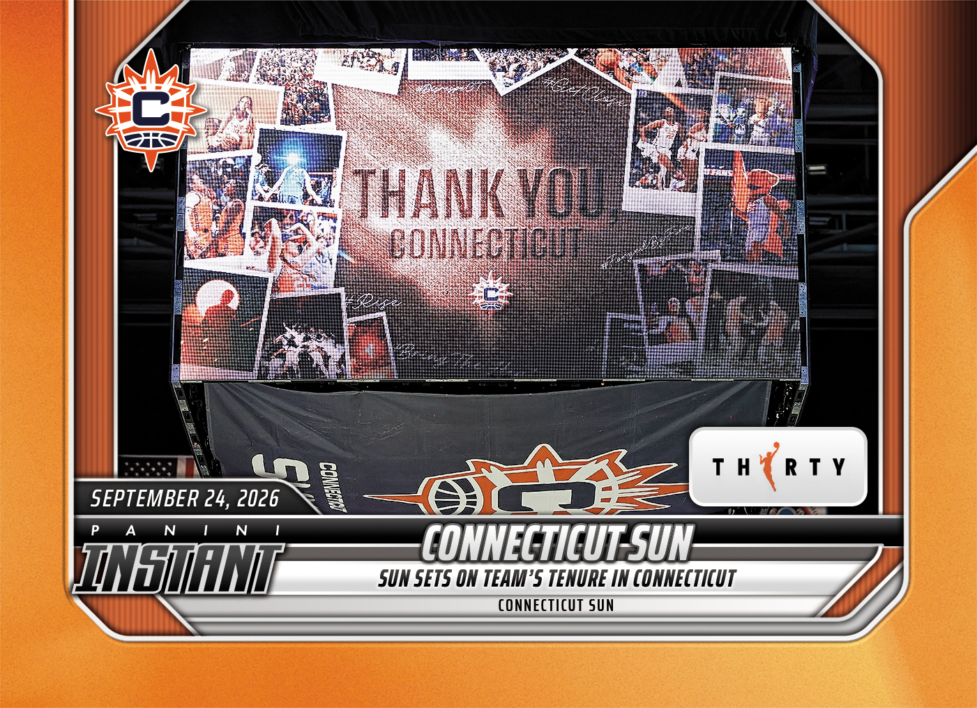 Detailed Image of Connecticut Sun - 2026 Panini Instant WNBA #374 - 30th Anniversary /30
