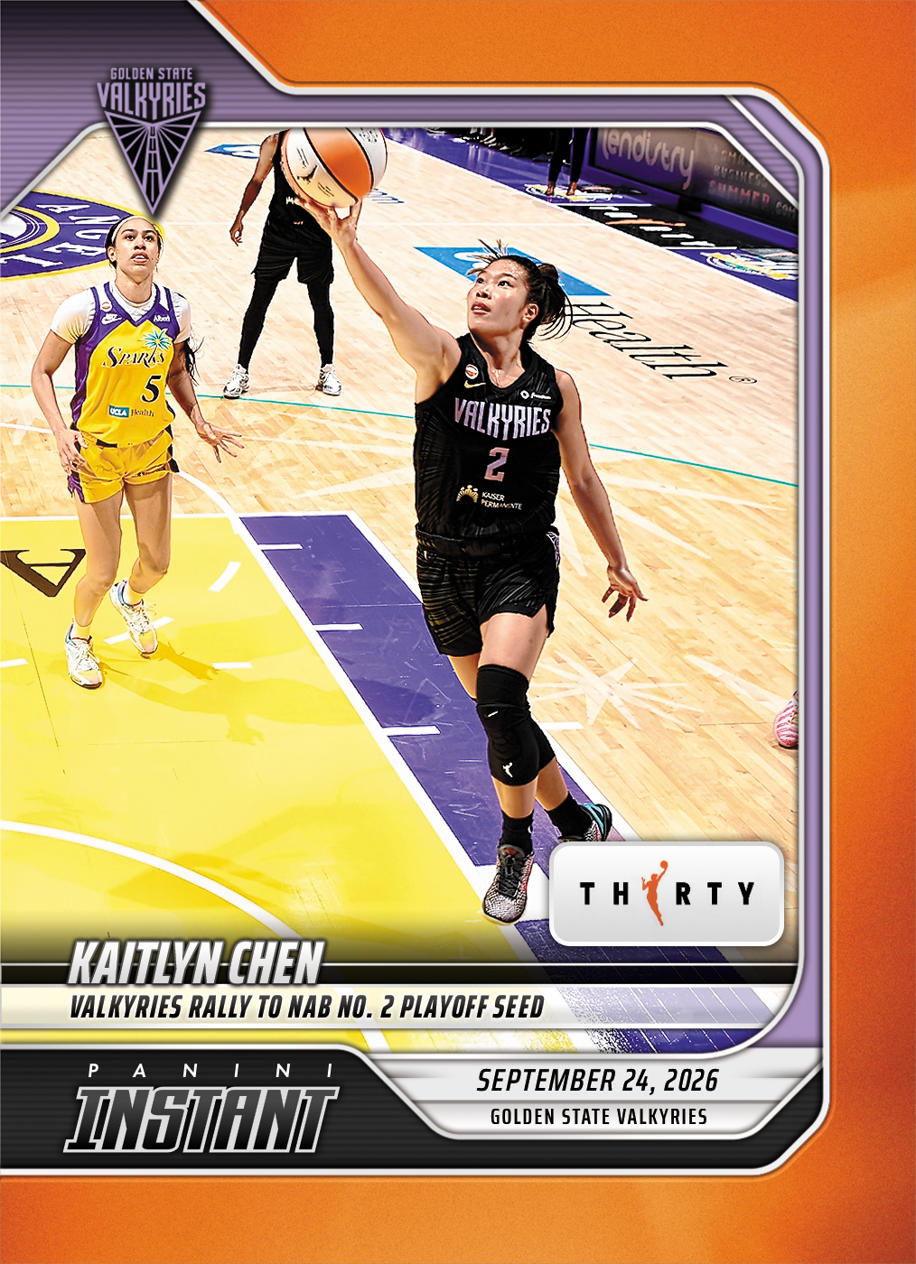 Detailed Image of Kaitlyn Chen - 2026 Panini Instant WNBA #376 - 30th Anniversary /30
