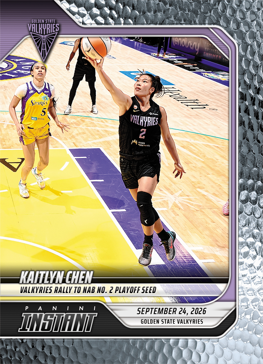 Detailed Image of Kaitlyn Chen - 2026 Panini Instant WNBA #376 - Metallic /5