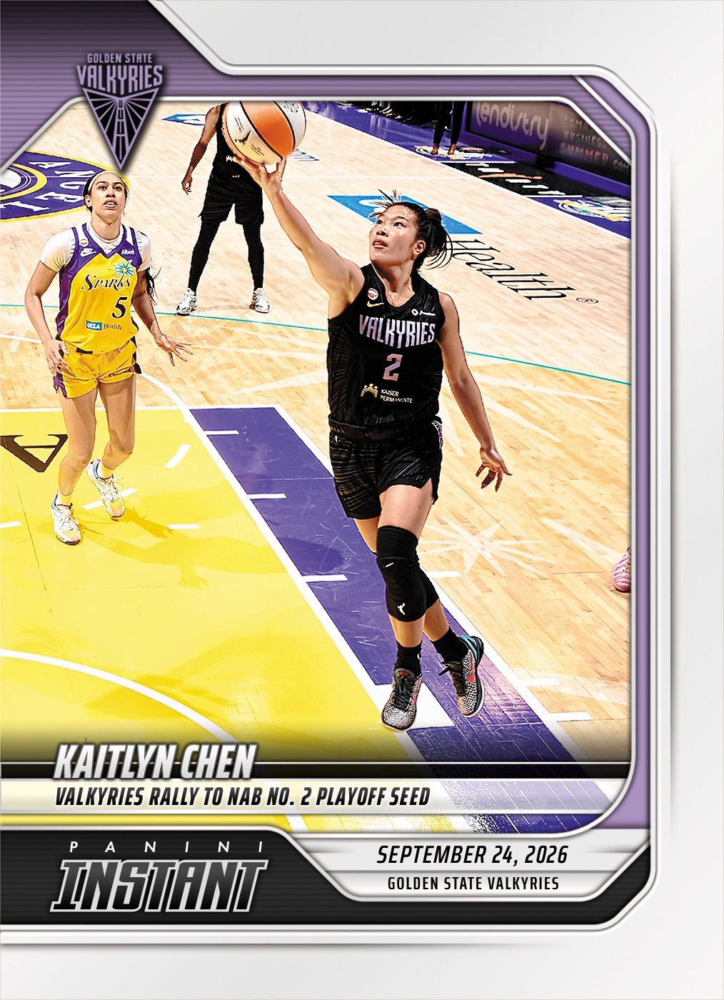 Detailed Image of Kaitlyn Chen - 2026 Panini Instant WNBA #376 - Base Card 25-pack