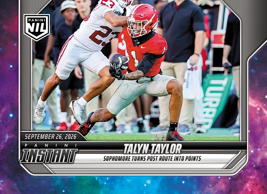 Detailed Image of Talyn Taylor - 2026 Panini Instant NIL College Football #4-TTA - Galaxy 1/1