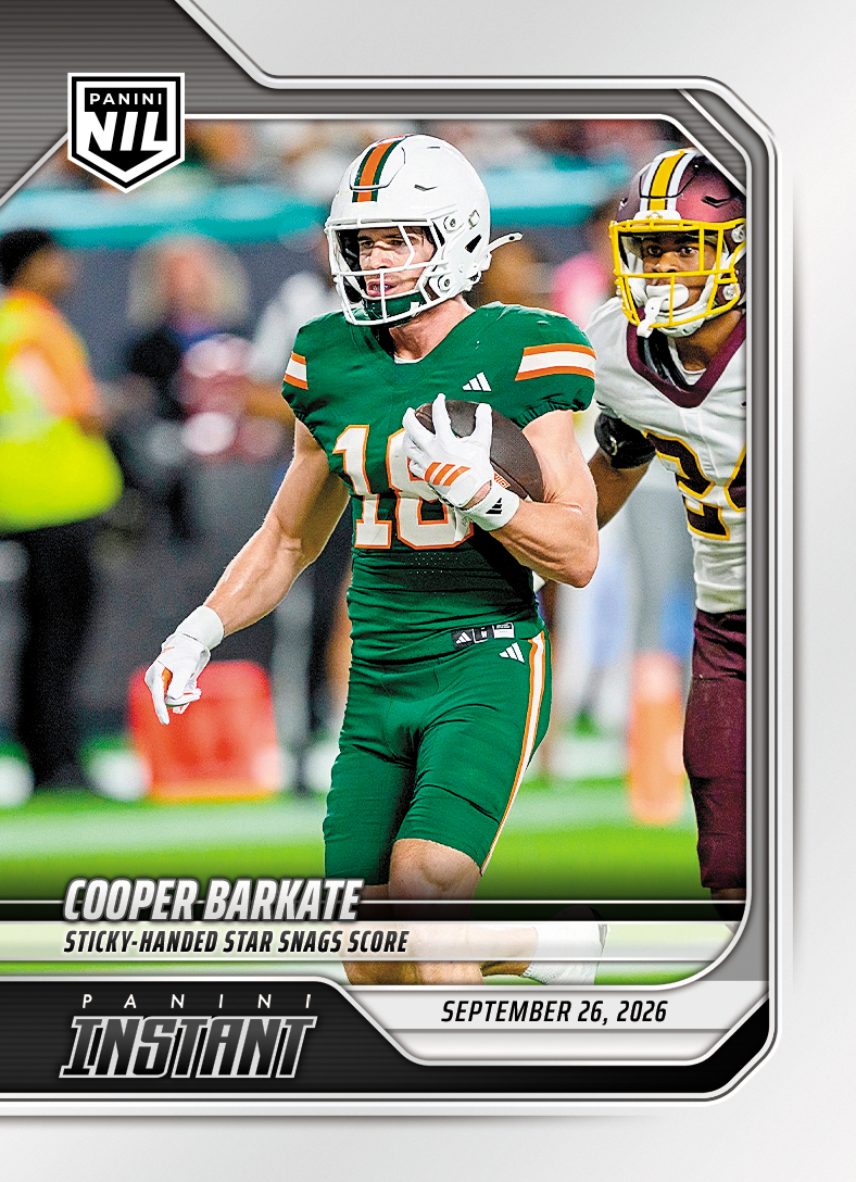 Detailed Image of Cooper Barkate - 2026 Panini NIL College Football #4-CBA - Base Card 10-pack