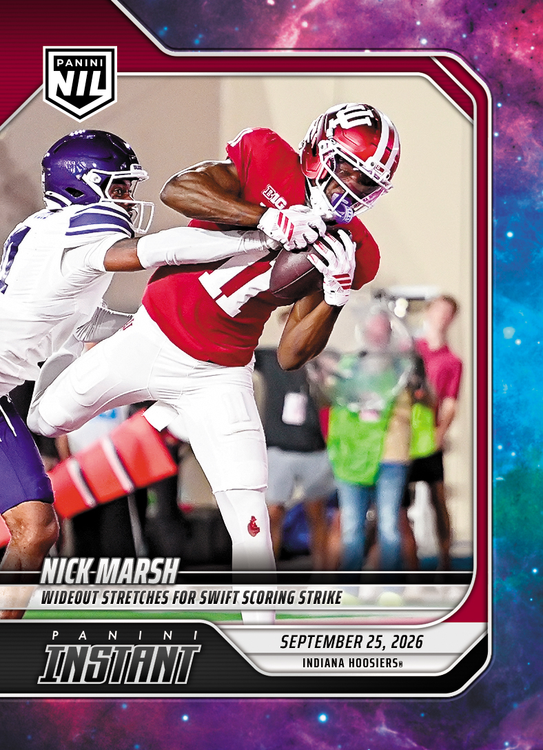 Detailed Image of Nick Marsh - 2026 Panini Instant NIL College Football #4-NMA - Galaxy 1/1