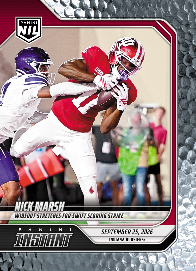 Detailed Image of Nick Marsh - 2026 Panini Instant NIL College Football #4-NMA - Metallic /5