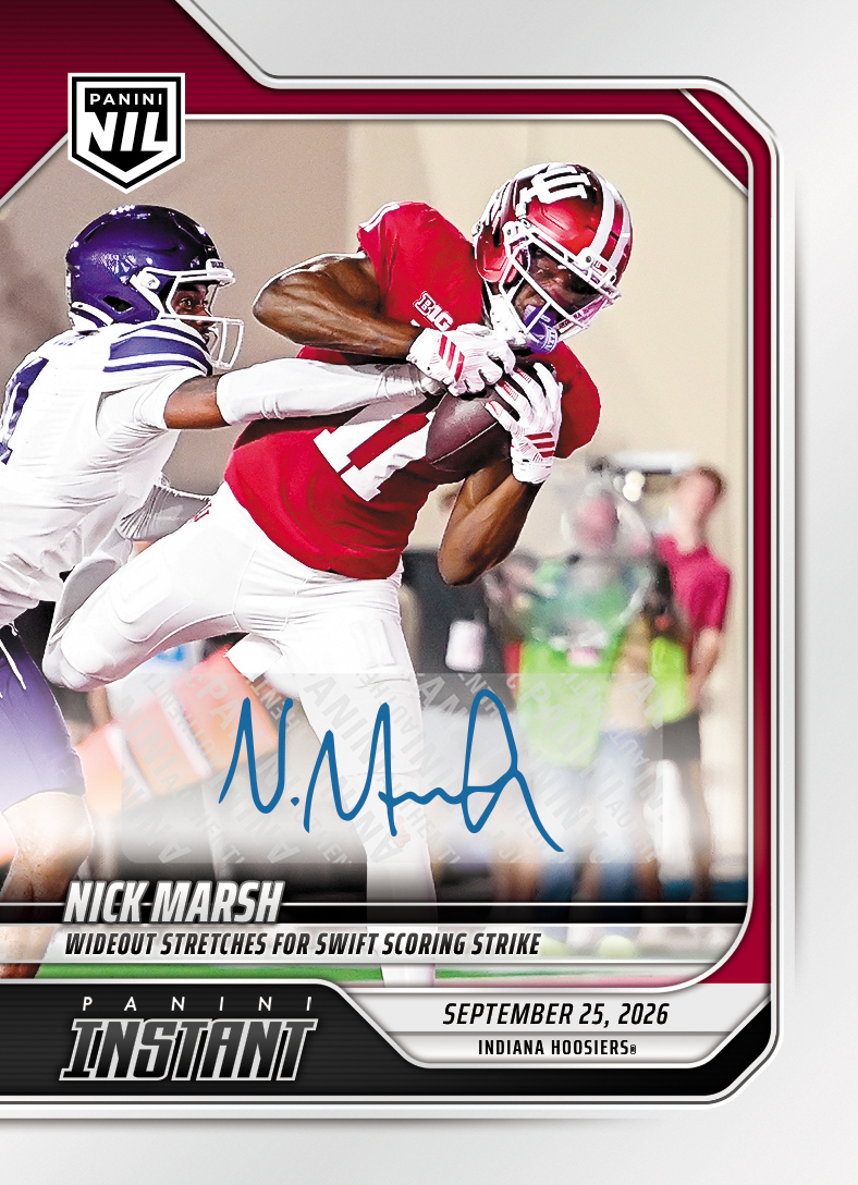 Detailed Image of Nick Marsh - 2026 Panini Instant NIL College Football #4-NMA - Base /25 Auto