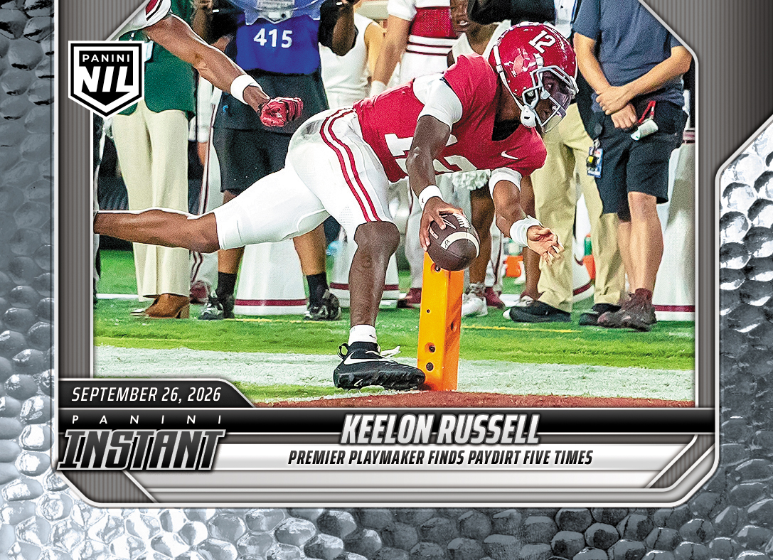 Detailed Image of Keelon Russell - 2026 Panini Instant NIL College Football #4-KRU - Metallic /5