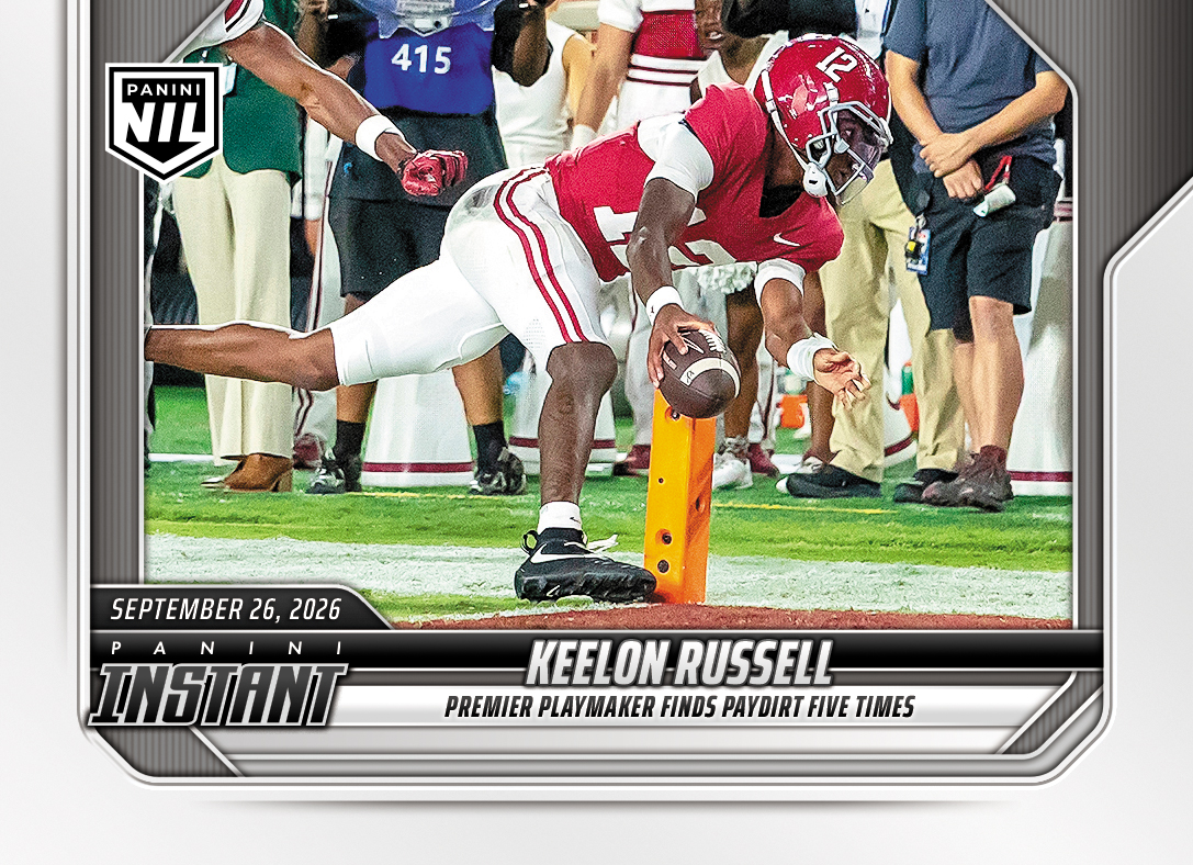 Detailed Image of Keelon Russell - 2026 Panini Instant NIL College Football #4-KRU - Base Card 5-pack