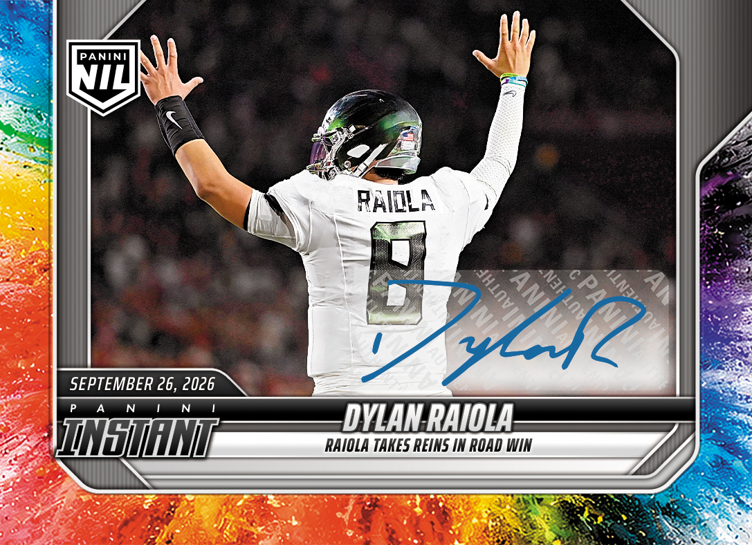Detailed Image of Dylan Raiola - 2026 Panini Instant NIL College Football #4-DRA - Color Blast /10 Auto