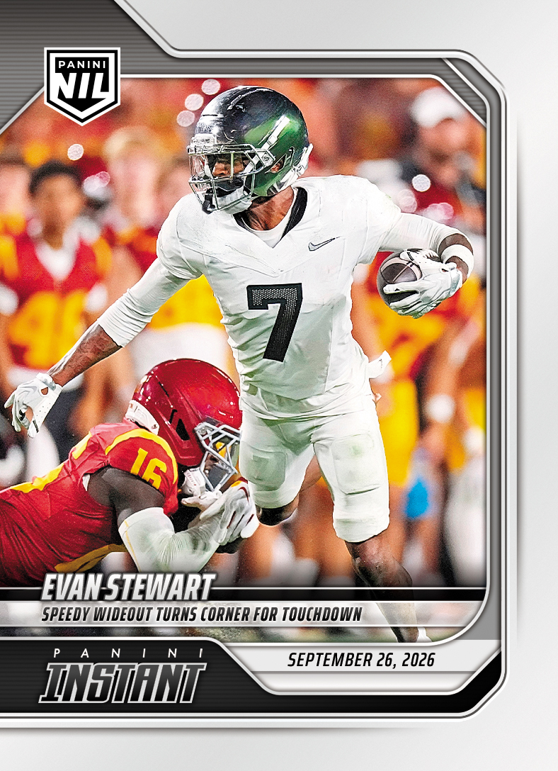 Detailed Image of Evan Stewart - 2026 Panini Instant NIL College Football #4-EST - Base Card