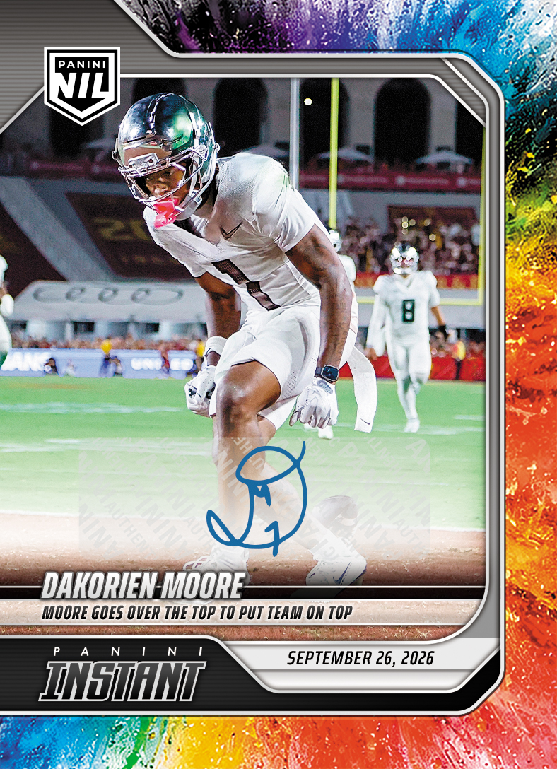 Product image 1 for - Dakorien Moore - 2026 Panini Instant NIL College Football #4-DKM - Color Blast /10 Auto