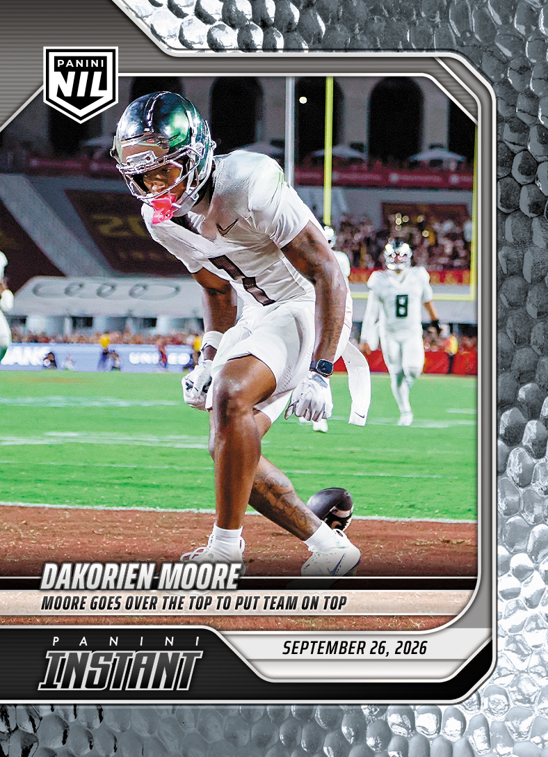 Product image 1 for - Dakorien Moore - 2026 Panini Instant NIL College Football #4-DKM - Metallic /5