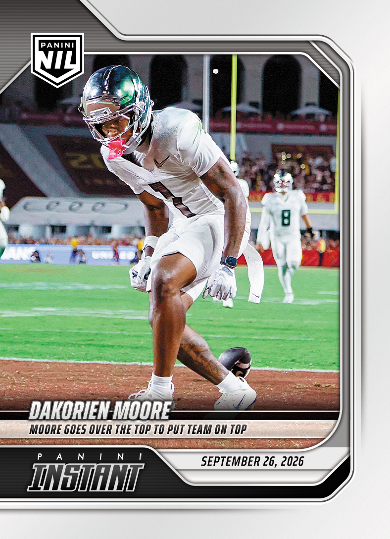 Detailed Image of Dakorien Moore - 2026 Panini Instant NIL College Football #4-DKM - Base Card 10-pack