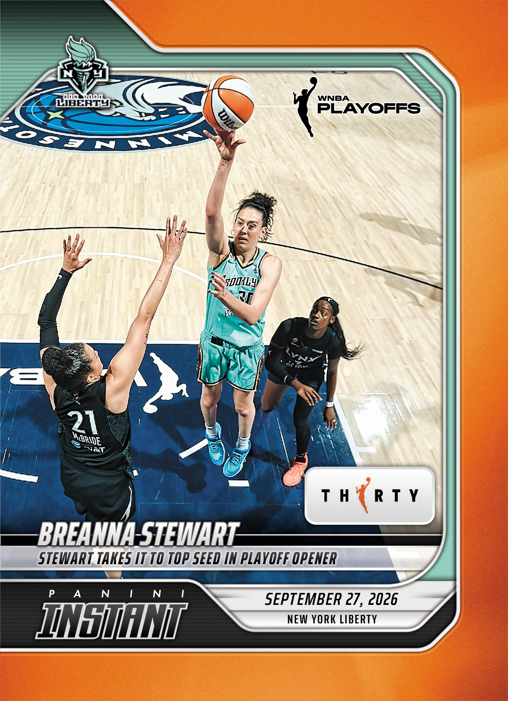 Detailed Image of Breanna Stewart - 2026 Panini Instant WNBA #379 - 30th Anniversary /30