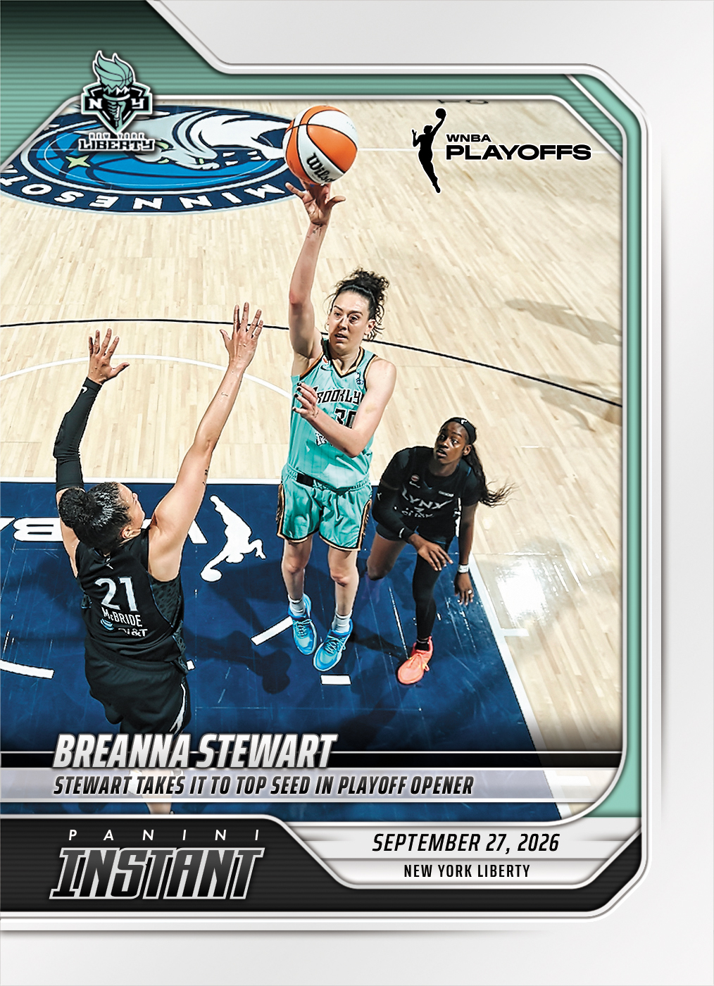 Detailed Image of Breanna Stewart - 2026 Panini Instant WNBA #379 - Base Card 25-pack