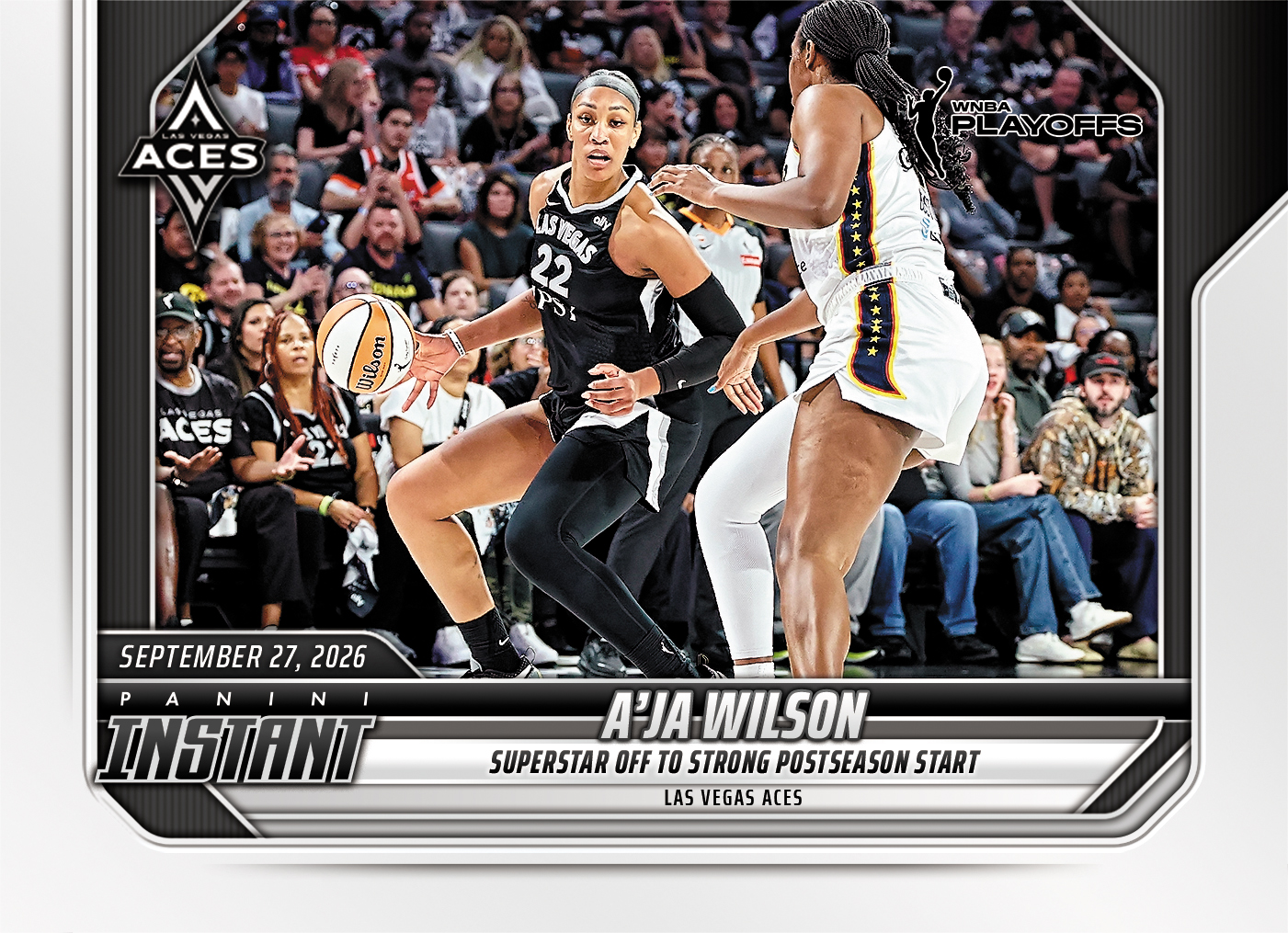 Detailed Image of A'ja Wilson - 2026 Panini Instant WNBA #380 - Base Card 5-pack