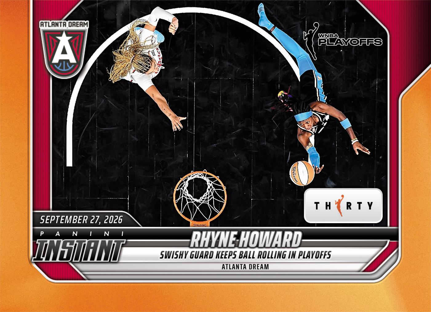 Detailed Image of Rhyne Howard - 2026 Panini Instant WNBA #381 - 30th Anniversary /30