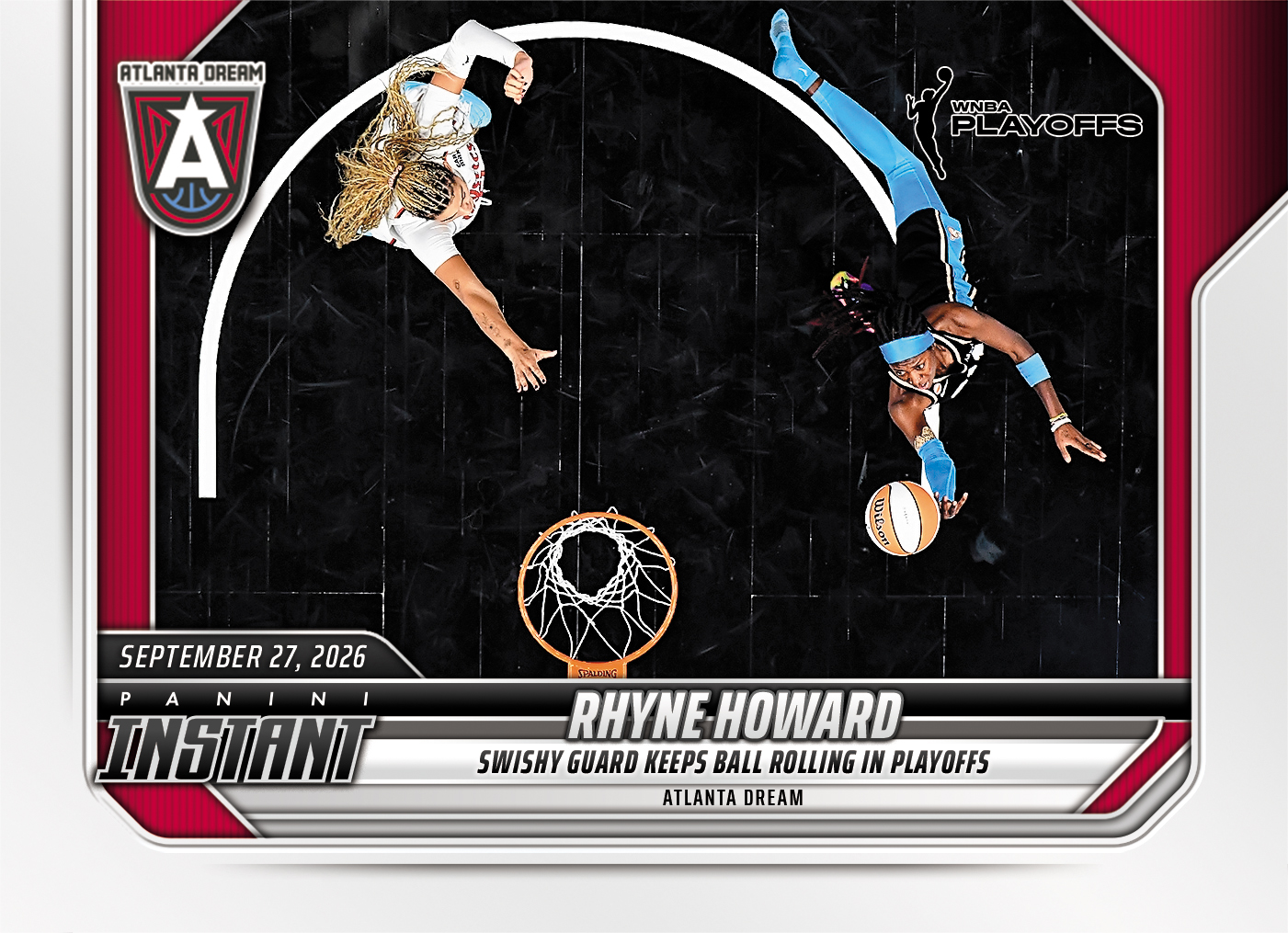 Detailed Image of Rhyne Howard - 2026 Panini Instant WNBA #381 - Base Card 5-pack