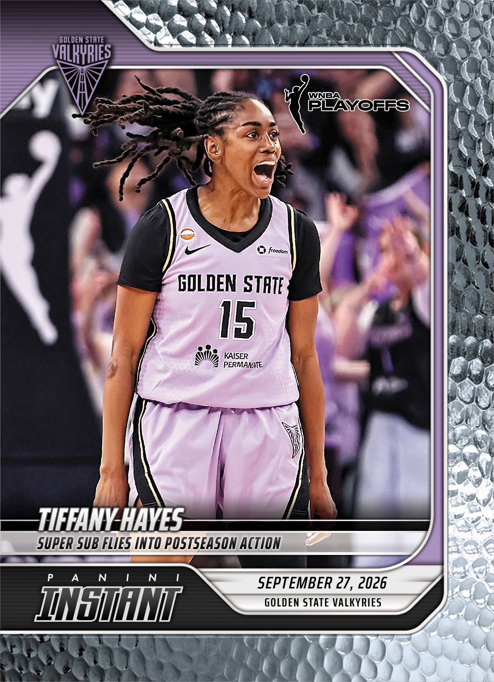 Detailed Image of Tiffany Hayes - 2026 Panini Instant WNBA #382 - Metallic /5